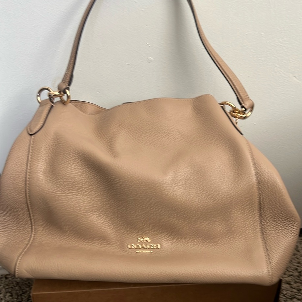 Tan Coach bag